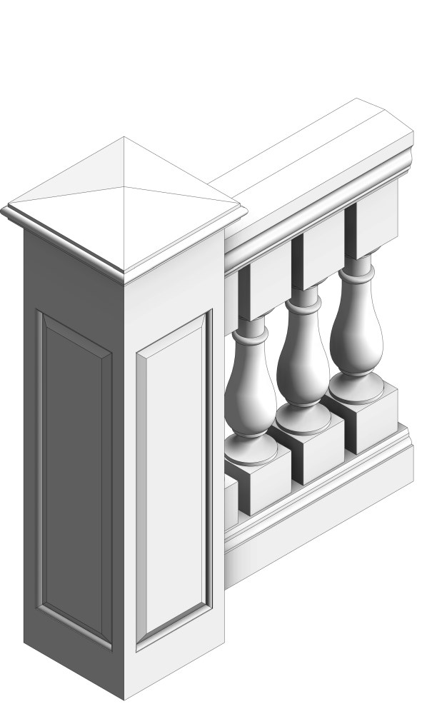 Free Railings Revit Download – 7-1/4" Polyurethane Balustrade ...